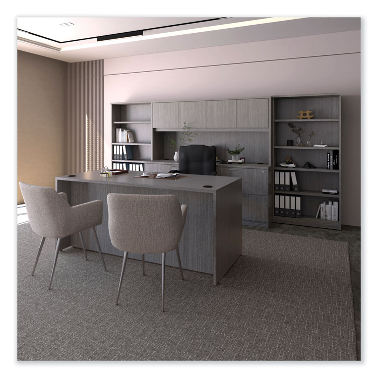 Alera Valencia Series Full Pedestal File, Left or Right, 2 Legal/Letter-Size File Drawers, Gray, 15.63" x 20.5" x 28.5" - Image 9