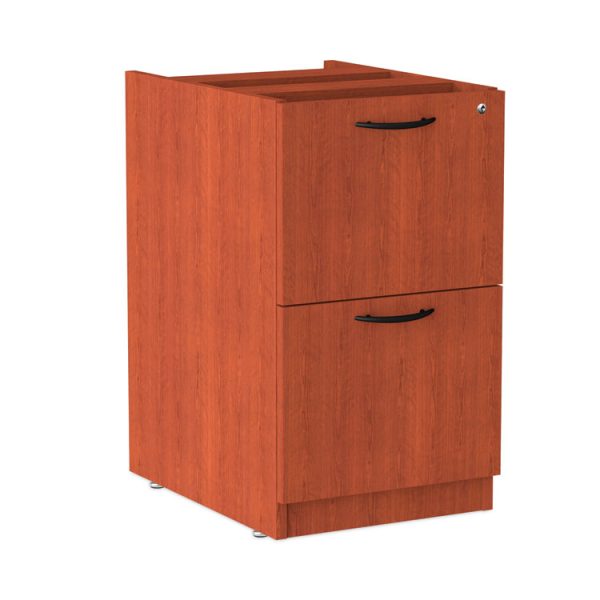 Alera Valencia Series Full Pedestal File, Left/right, 2 Legal/letter-Size File Drawers, Medium Cherry, 15.63" X 20.5" X 28.5" - Image 2