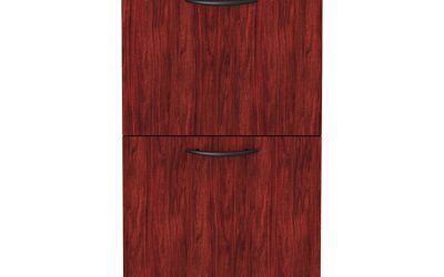 Alera Valencia Series Full Pedestal File, Left Or Right, 2 Legal/letter-Size File Drawers, Mahogany, 15.63″ X 20.5″ X 28.5″