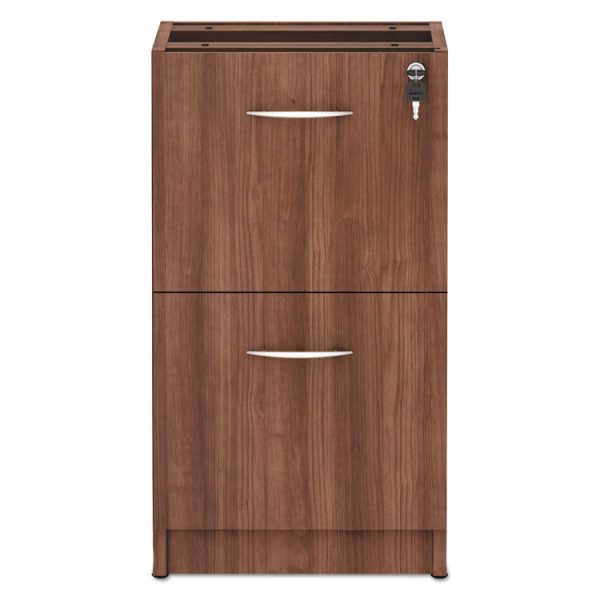 Alera Valencia Series Full Pedestal File, Left/right, 2 Legal/letter-Size File Drawers, Modern Walnut, 15.63" X 20.5" X 28.5" - Image 2