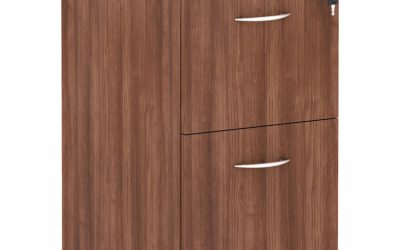 Alera Valencia Series Full Pedestal File, Left/right, 2 Legal/letter-Size File Drawers, Modern Walnut, 15.63″ X 20.5″ X 28.5″