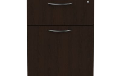 Alera Valencia Series Hanging Pedestal File, Left/right, 2-Drawers: Box/file, Legal/letter, Espresso, 15.63″ X 20.5″ X 19.25″