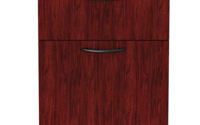 Alera Valencia Series Hanging Pedestal File, Left/right, 2-Drawers: Box/file, Legal/letter, Mahogany, 15.63″ X 20.5″ X 19.25″