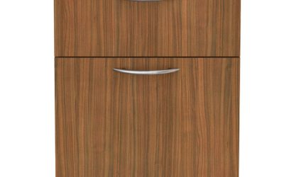 Alera Valencia Series Hanging Pedestal File, Left/Right, 2-Drawer: Box/File, Legal/Letter, Modern Walnut,15.63 x 20.5 x 19.25