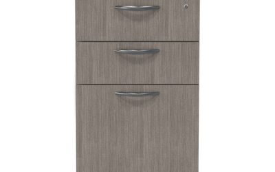 Alera Valencia Series Mobile Pedestal File, Left/Right, 3-Drawer: Box/Box/File, Legal/Letter, Gray, 15.88 x 20.5 x 28.39