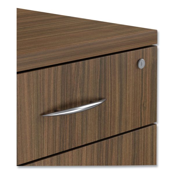 Alera Valencia Series Mobile Pedestal File, Left/right, 3-Drawer: Box/box/file, Legal/letter, Walnut, 15.88 X 20.5 X 28.38 - Image 7
