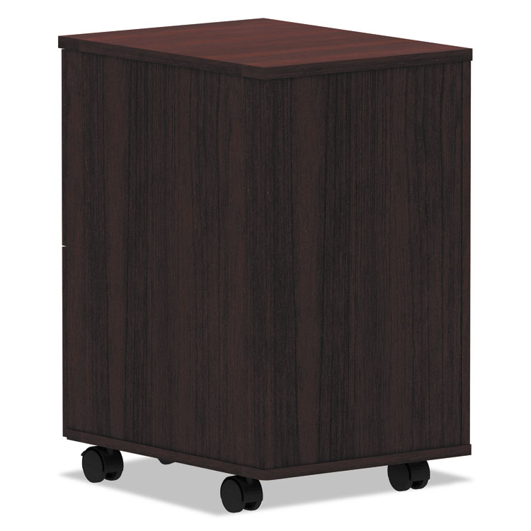 Alera Valencia Series Mobile Pedestal, Left Or Right, 2 Legal/letter-Size File Drawers, Mahogany, 15.38" X 20" X 26.63" - Image 4