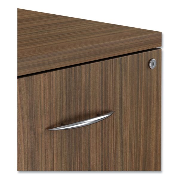Alera Valencia Series Mobile Pedestal, Left Or Right, 2 Legal/letter-Size File Drawers, Modern Walnut, 15.38" X 20" X 26.63" - Image 7
