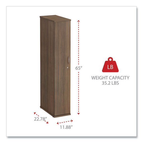 Alera Valencia Series Wardrobe, 11.88w x 22.78d x 65h, Modern Walnut - Image 2