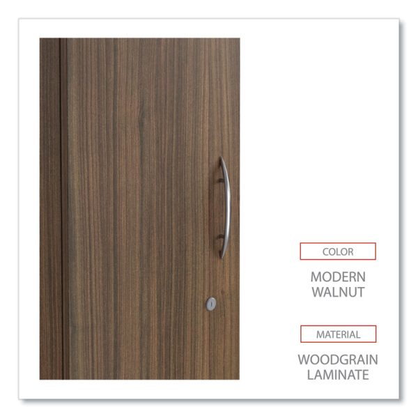 Alera Valencia Series Wardrobe, 11.88w x 22.78d x 65h, Modern Walnut - Image 4