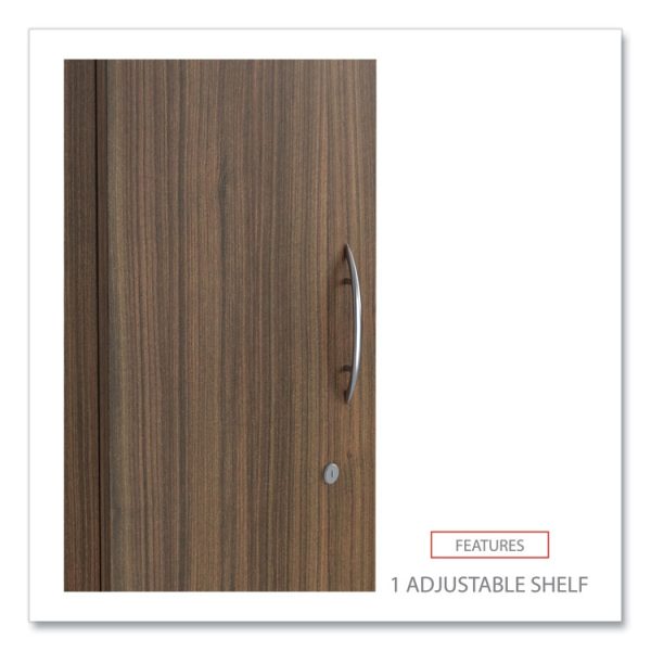 Alera Valencia Series Wardrobe, 11.88w x 22.78d x 65h, Modern Walnut - Image 7