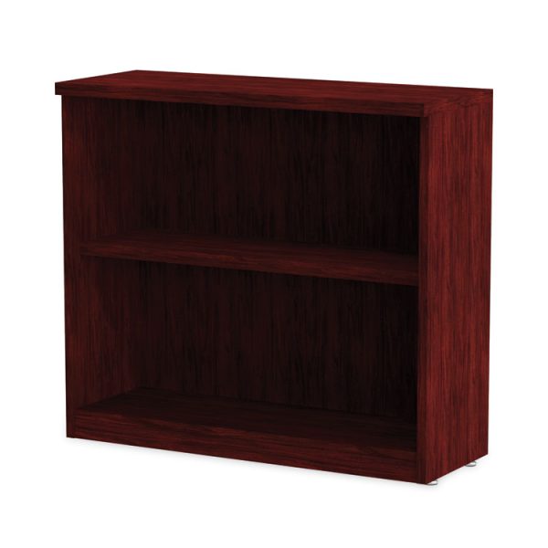 Alera Valencia Series Bookcase, Two-Shelf, 31.75w x 14d x 29.5h, Mahogany - Image 6