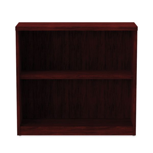 Alera Valencia Series Bookcase, Two-Shelf, 31.75w x 14d x 29.5h, Mahogany - Image 7