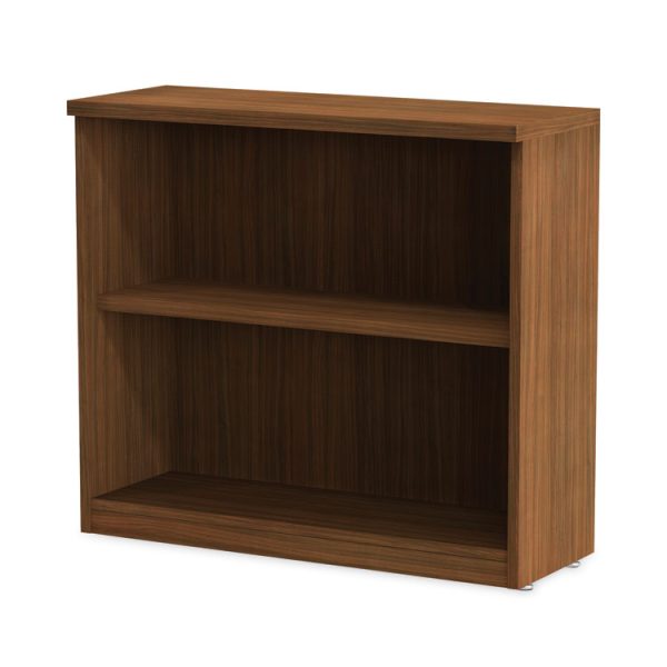 Alera Valencia Series Bookcase,Two-Shelf, 31.75w x 14d x 29.5h, Modern Walnut - Image 6