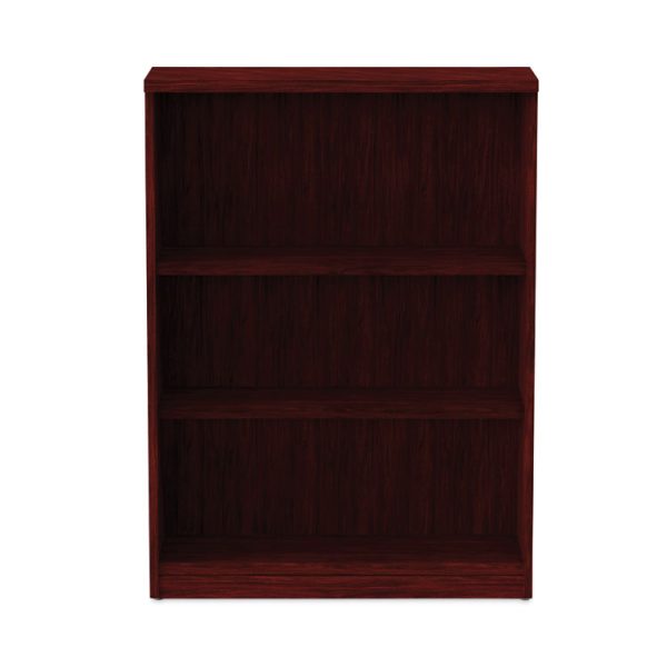 Alera Valencia Series Bookcase, Three-Shelf, 31.75w x 14d x 39.38h, Mahogany - Image 7