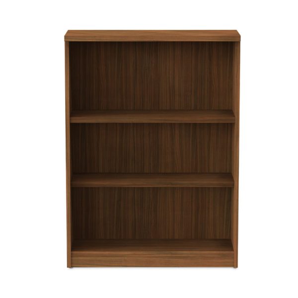 Alera Valencia Series Bookcase, Three-Shelf, 31.75w x 14d x 39.38h, Modern Walnut - Image 7