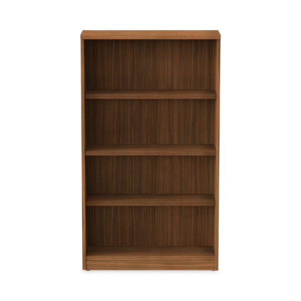 Alera Valencia Series Bookcase, Four-Shelf, 31.75w x 14d x 54.88h, Modern Walnut - Image 7