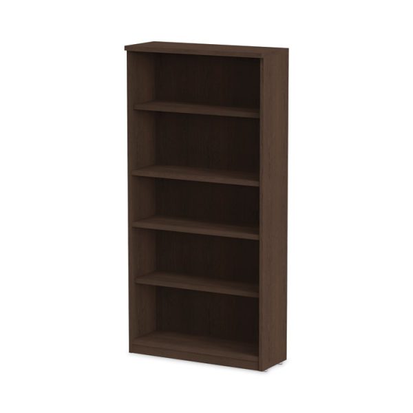 Alera Valencia Series Bookcase, Five-Shelf, 31.75w x 14d x 64.75h, Espresso - Image 6