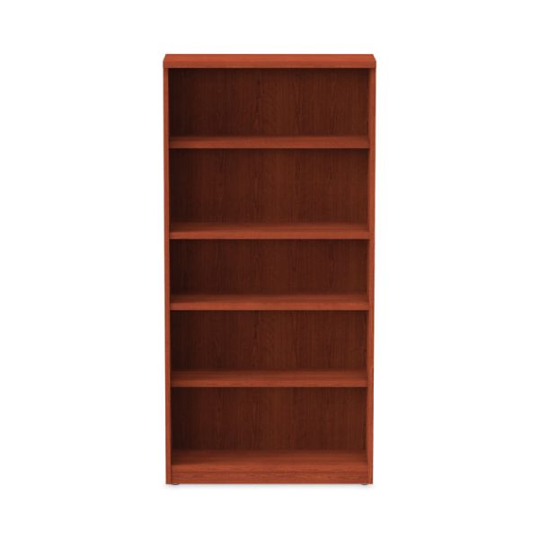 Alera Valencia Series Bookcase, Five-Shelf, 31.75w x 14d x 64.75h, Medium Cherry - Image 7