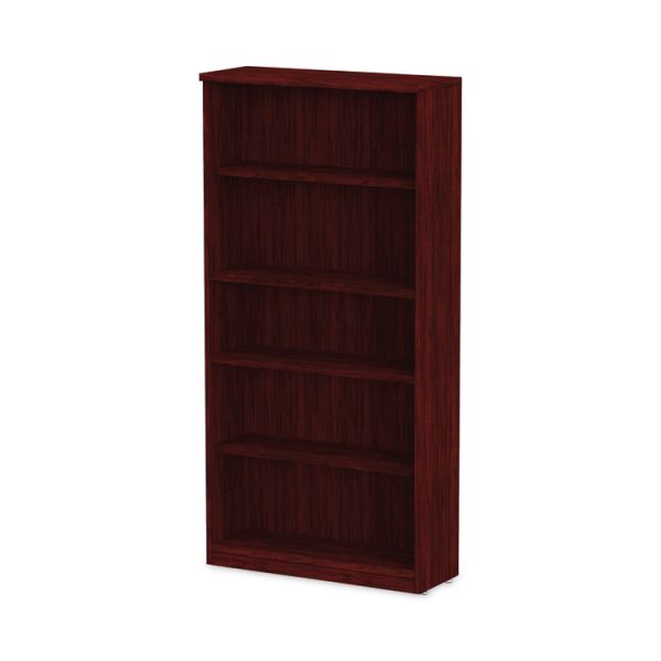 Alera Valencia Series Bookcase, Five-Shelf, 31.75w x 14d x 64.75h, Mahogany - Image 6