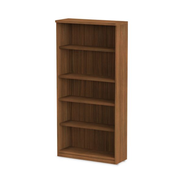 Alera Valencia Series Bookcase, Five-Shelf, 31.75w x 14d x 64.75h, Modern Walnut - Image 6