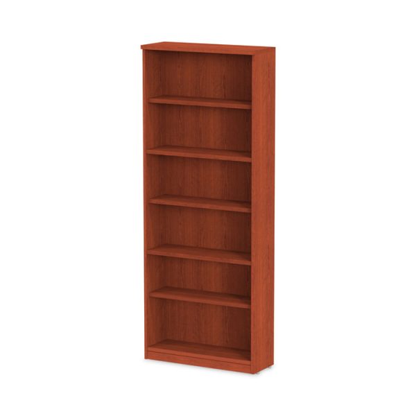 Alera Valencia Series Bookcase, Six-Shelf, 31.75w x 14d x 80.25h, Medium Cherry - Image 6