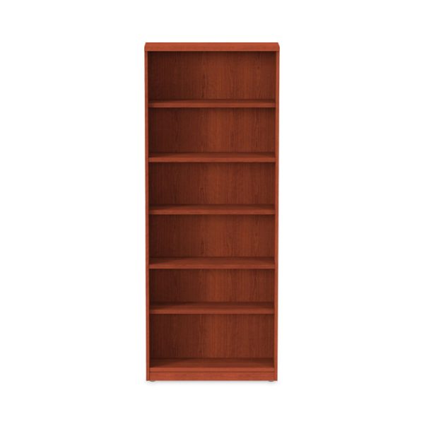 Alera Valencia Series Bookcase, Six-Shelf, 31.75w x 14d x 80.25h, Medium Cherry - Image 7