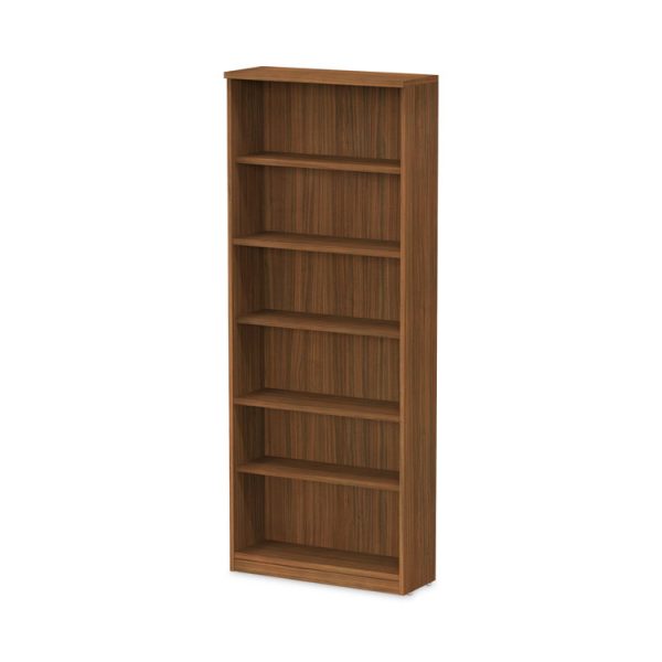 Alera Valencia Series Bookcase, Six-Shelf, 31.75w x 14d x 80.25h, Modern Walnut - Image 6