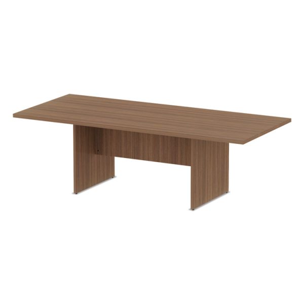 Alera Valencia Series Conference Table, Rectangular, 94.5w x 41.38d x 29.5h, Modern Walnut - Image 2