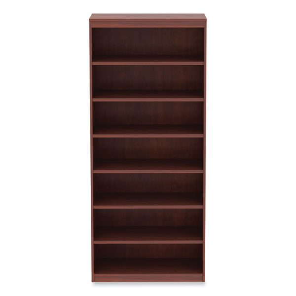 Alera Valencia Series Square Corner Bookcase, Seven-Shelf, 35.63w x 11.81d x 83.86h, Cherry - Image 3