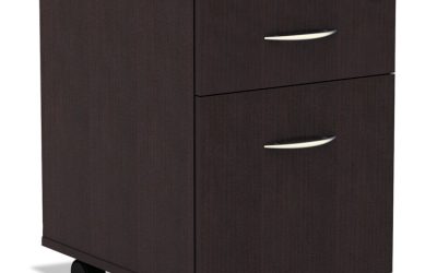 Alera Valencia Series Mobile Pedestal, Left Or Right, 2-Drawers: Box/file, Legal/letter, Espresso, 15.88″ X 19.13″ X 22.88″