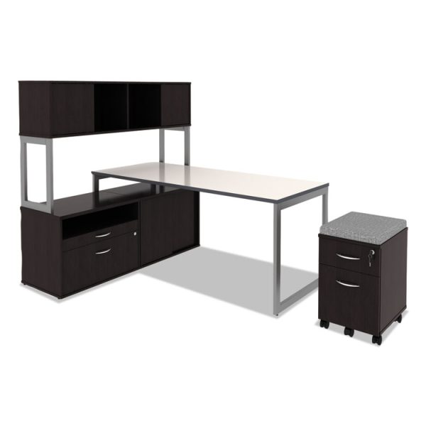 Alera Valencia Series Mobile Pedestal, Left Or Right, 2-Drawers: Box/file, Legal/letter, Espresso, 15.88" X 19.13" X 22.88" - Image 4