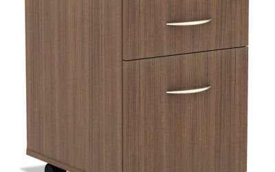 Alera Valencia Series Mobile Pedestal, Left/right, 2-Drawers: Box/file, Legal/letter, Modern Walnut, 15.88″ X 19.13″ X 22.88″