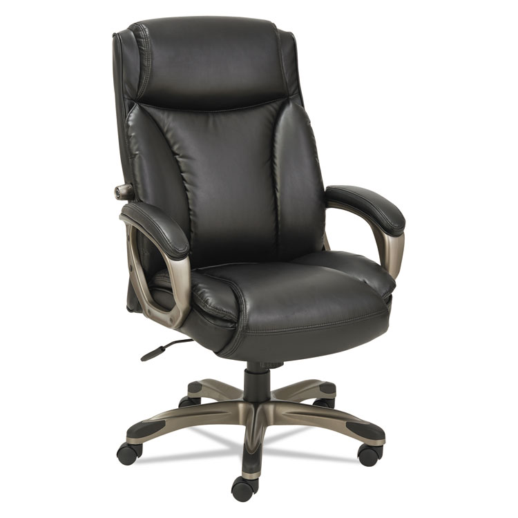 Alera Veon Series Executive High-Back Bonded Leather Chair, Supports Up To 275 Lb, Black Seat/back, Graphite Base - Image 9