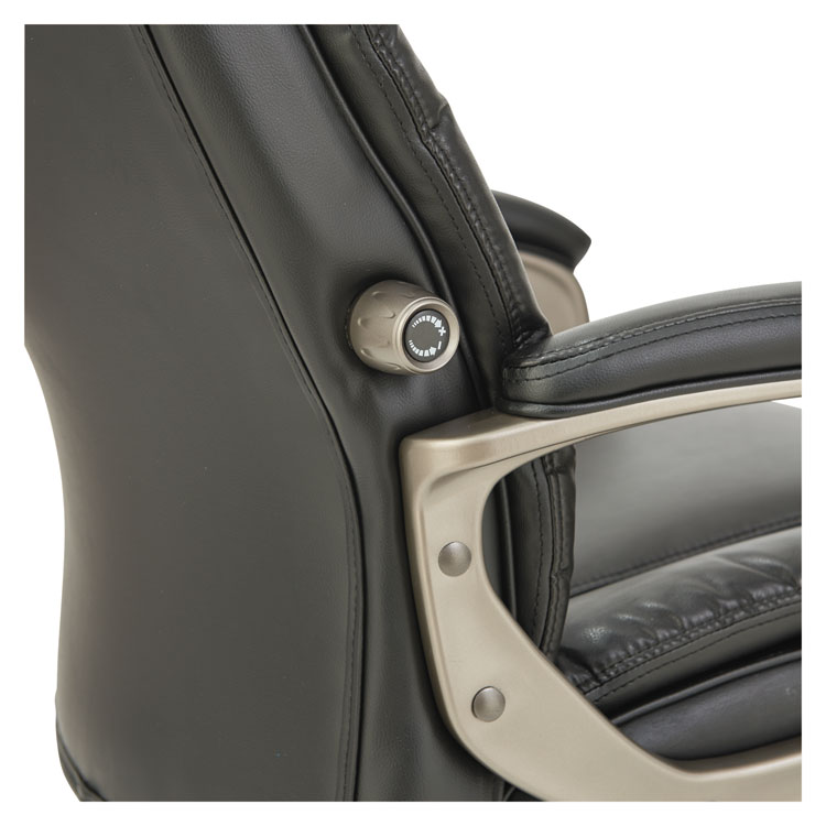 Alera Veon Series Executive High-Back Bonded Leather Chair, Supports Up To 275 Lb, Black Seat/back, Graphite Base - Image 7