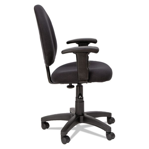 Alera Essentia Series Swivel Task Chair With Adjustable Arms, Supports Up To 275 Lb, 17.71" To 22.44" Seat Height, Black - Image 3