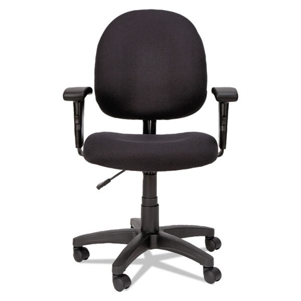 Alera Essentia Series Swivel Task Chair With Adjustable Arms, Supports Up To 275 Lb, 17.71" To 22.44" Seat Height, Black - Image 7