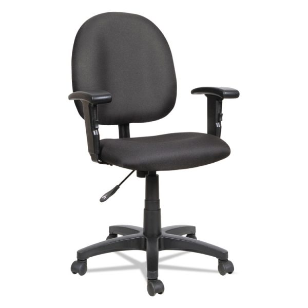 Alera Essentia Series Swivel Task Chair With Adjustable Arms, Supports Up To 275 Lb, 17.71" To 22.44" Seat Height, Black - Image 2