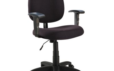 Alera Essentia Series Swivel Task Chair With Adjustable Arms, Supports Up To 275 Lb, 17.71″ To 22.44″ Seat Height, Black