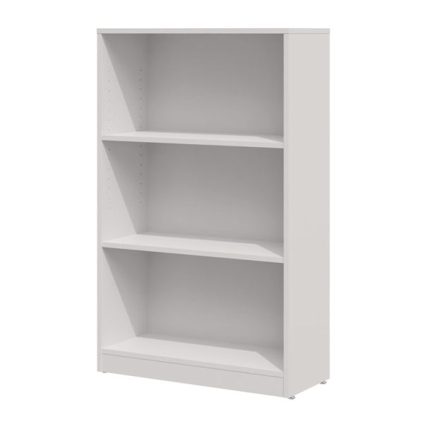 Three-Shelf Bookcase, 27.56" x 11.42" x 44.33", White - Image 2