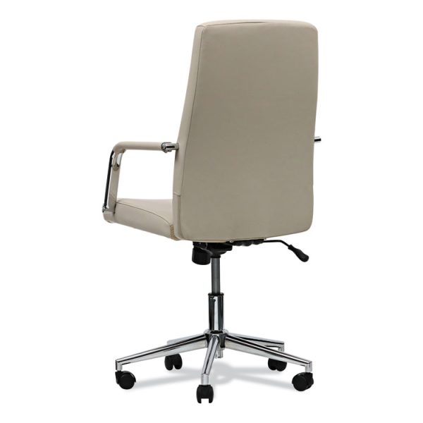 Leather Task Chair, Supports Up to 275 lb, 18.19" to 21.93" Seat Height, White Seat, White Back - Image 5