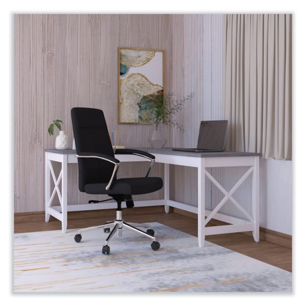 Leather Task Chair, Supports Up to 275 lb, 18.19" to 21.93" Seat Height, Black Seat, Black Back - Image 9