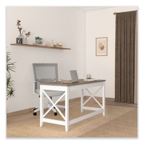 Mesh Back Fabric Task Chair, Supports Up to 275 lb, 17.32" to 21.1" Seat Height, Gray Seat, Gray Back - Image 9