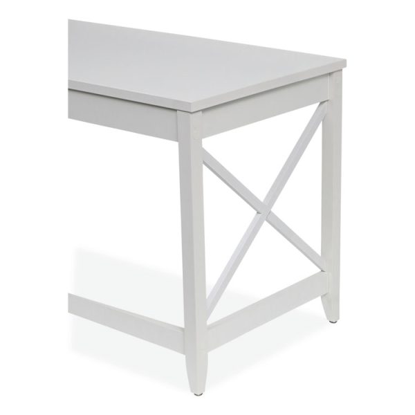 L-Shaped Farmhouse Desk, 58.27" x 58.27" x 29.53", White - Image 7