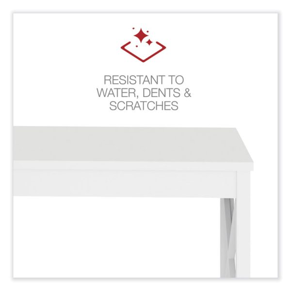 L-Shaped Farmhouse Desk, 58.27" x 58.27" x 29.53", White - Image 4