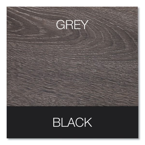L-Shaped Writing Desk, 59.05" x 59.05" x 29.53", Gray/Black - Image 10