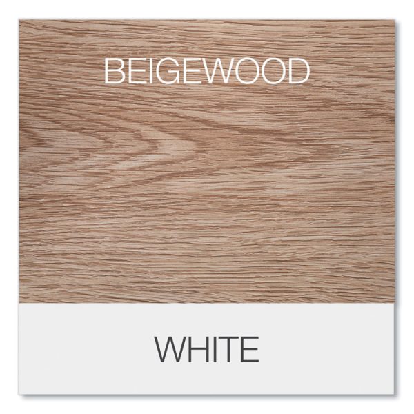 L-Shaped Writing Desk, 59.05" x 59.05" x 29.53", Beigewood/White - Image 10