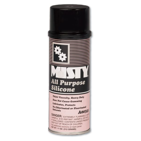 All-Purpose Silicone Spray Lubricant, 11 oz Aerosol Can, 12/Carton