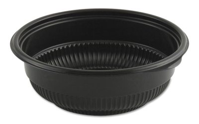 MicroRaves Incredi-Bowl Base, 16 oz, 5.75″ Diameter x 2.02″h, Black, Plastic, 250/Carton