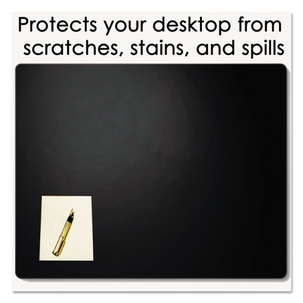 Leather Desk Pad with Coaster, 20 x 36, Black - Image 5